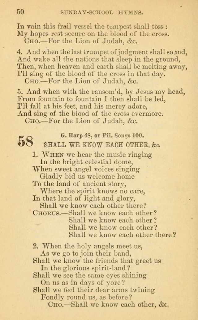 The Eclectic Sabbath School Hymn Book page 50