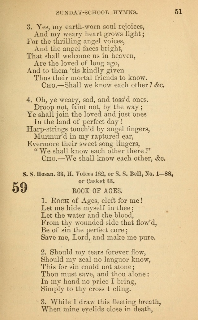 The Eclectic Sabbath School Hymn Book page 51