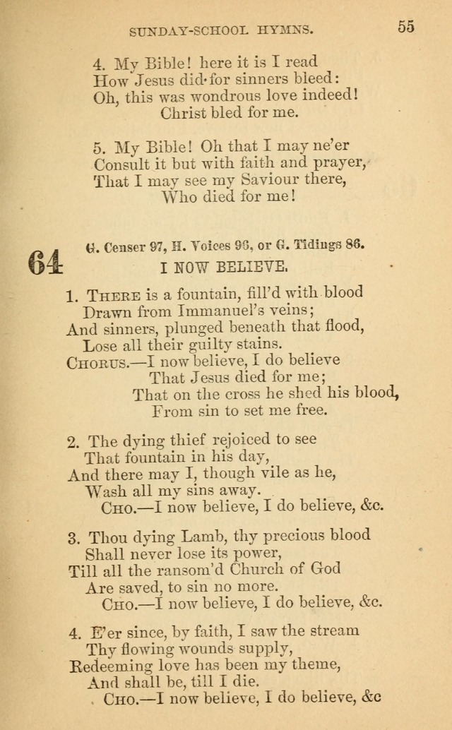 The Eclectic Sabbath School Hymn Book page 55