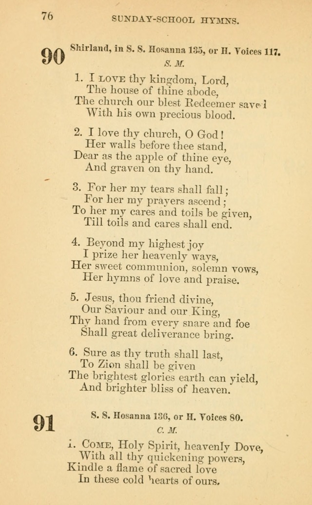 The Eclectic Sabbath School Hymn Book page 76