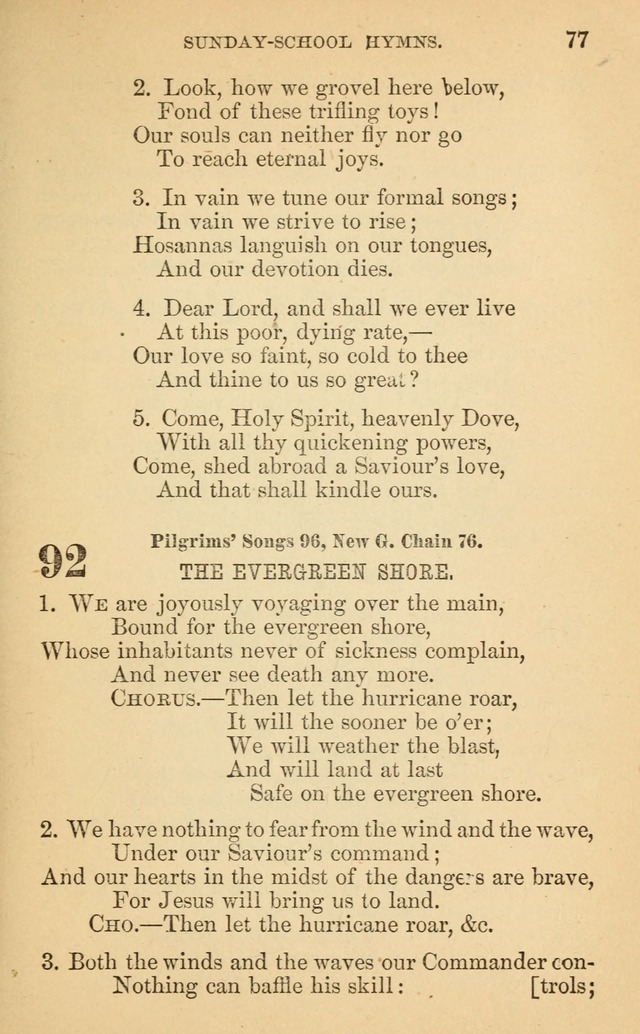 The Eclectic Sabbath School Hymn Book page 77