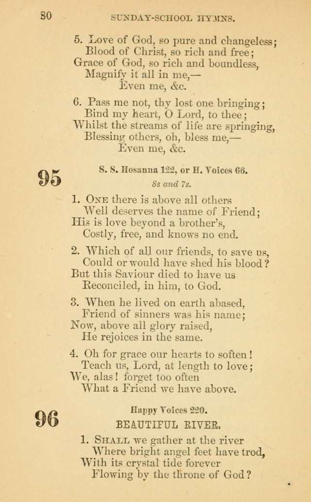 The Eclectic Sabbath School Hymn Book page 80