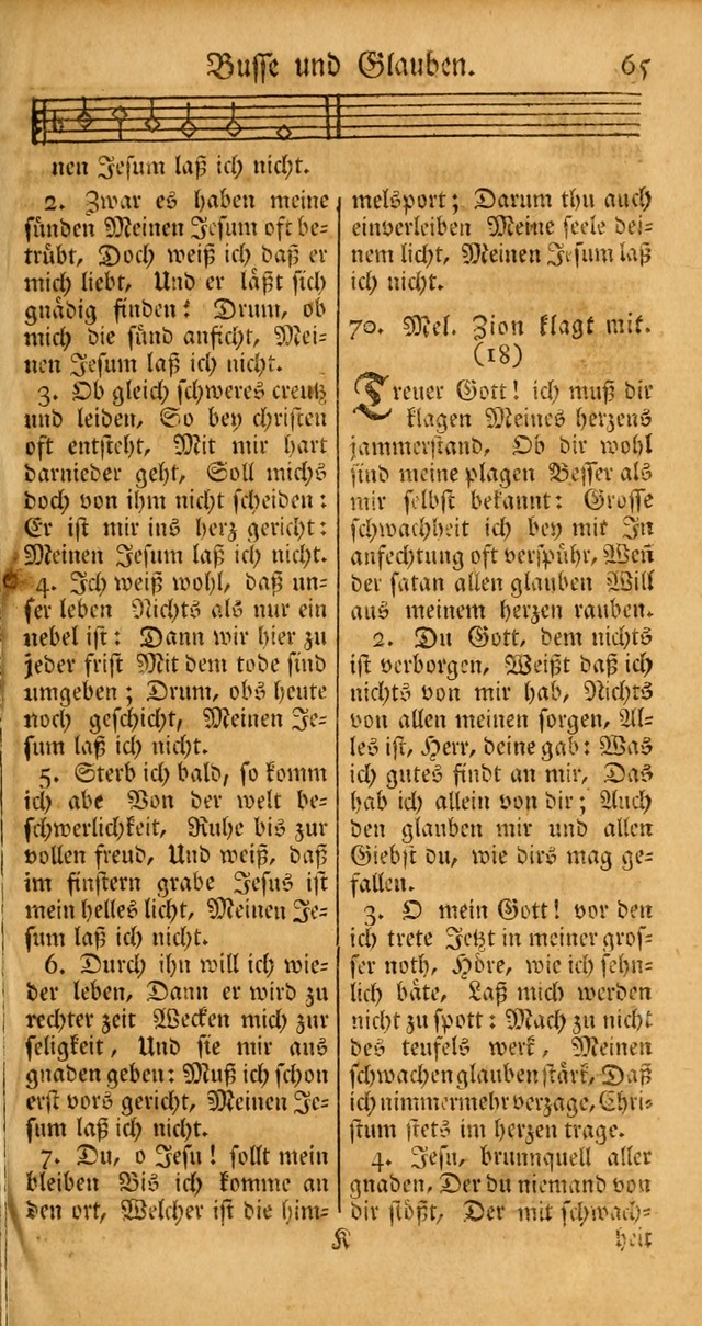 Ein Unpartheyisches Gesang-Buch: enthaltend geistreiche Lieder und Psalmen, zum allgemeinen Gebrauch des wahren Gottesdienstes auf begehren der Brüderschaft der Menoniten Gemeinen... page 145