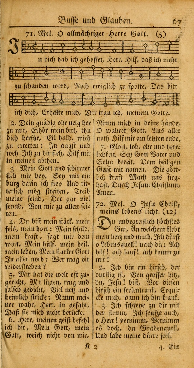 Ein Unpartheyisches Gesang-Buch: enthaltend geistreiche Lieder und Psalmen, zum allgemeinen Gebrauch des wahren Gottesdienstes auf begehren der Brüderschaft der Menoniten Gemeinen... page 147