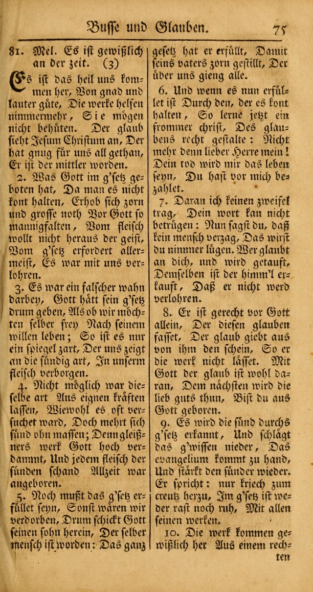 Ein Unpartheyisches Gesang-Buch: enthaltend geistreiche Lieder und Psalmen, zum allgemeinen Gebrauch des wahren Gottesdienstes auf begehren der Brüderschaft der Menoniten Gemeinen... page 155