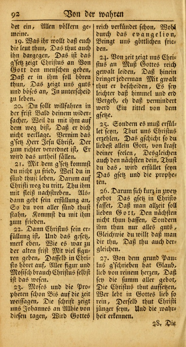 Ein Unpartheyisches Gesang-Buch: enthaltend geistreiche Lieder und Psalmen, zum allgemeinen Gebrauch des wahren Gottesdienstes auf begehren der Brüderschaft der Menoniten Gemeinen... page 172