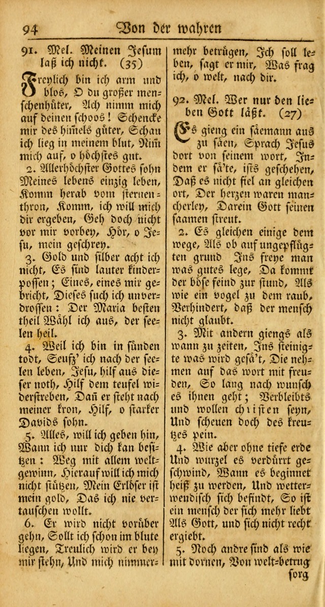 Ein Unpartheyisches Gesang-Buch: enthaltend geistreiche Lieder und Psalmen, zum allgemeinen Gebrauch des wahren Gottesdienstes auf begehren der Brüderschaft der Menoniten Gemeinen... page 174