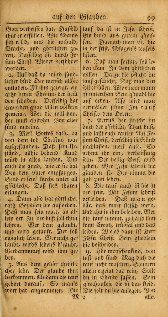 Ein Unpartheyisches Gesang-Buch: enthaltend geistreiche Lieder und Psalmen, zum allgemeinen Gebrauch des wahren Gottesdienstes auf begehren der Brüderschaft der Menoniten Gemeinen... page 179