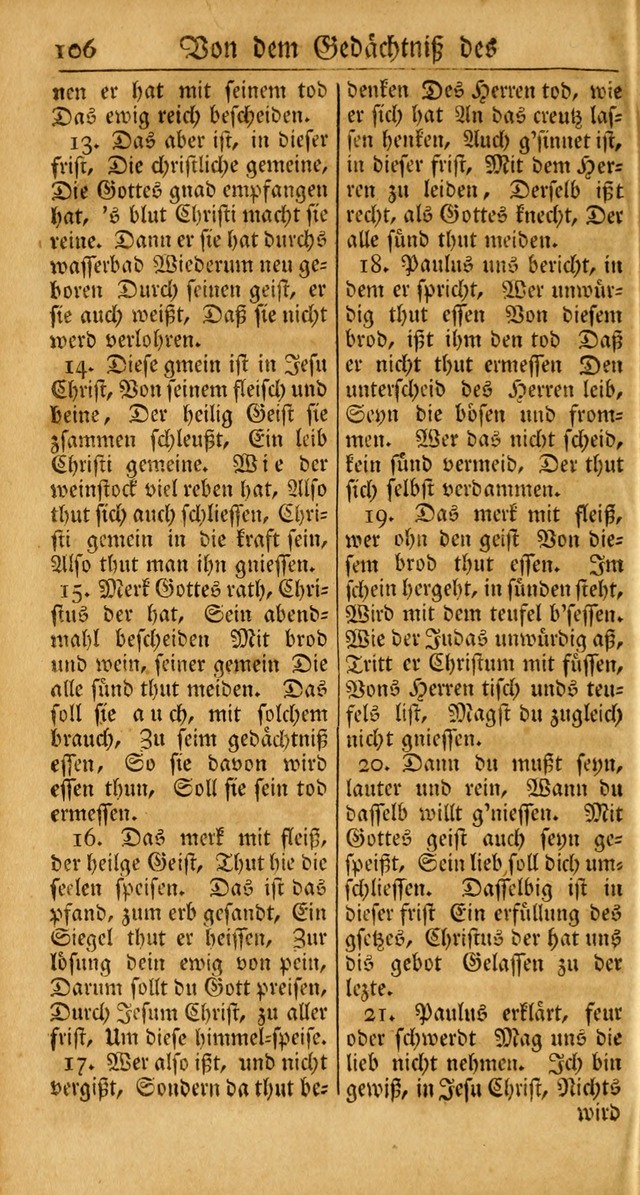 Ein Unpartheyisches Gesang-Buch: enthaltend geistreiche Lieder und Psalmen, zum allgemeinen Gebrauch des wahren Gottesdienstes auf begehren der Brüderschaft der Menoniten Gemeinen... page 186