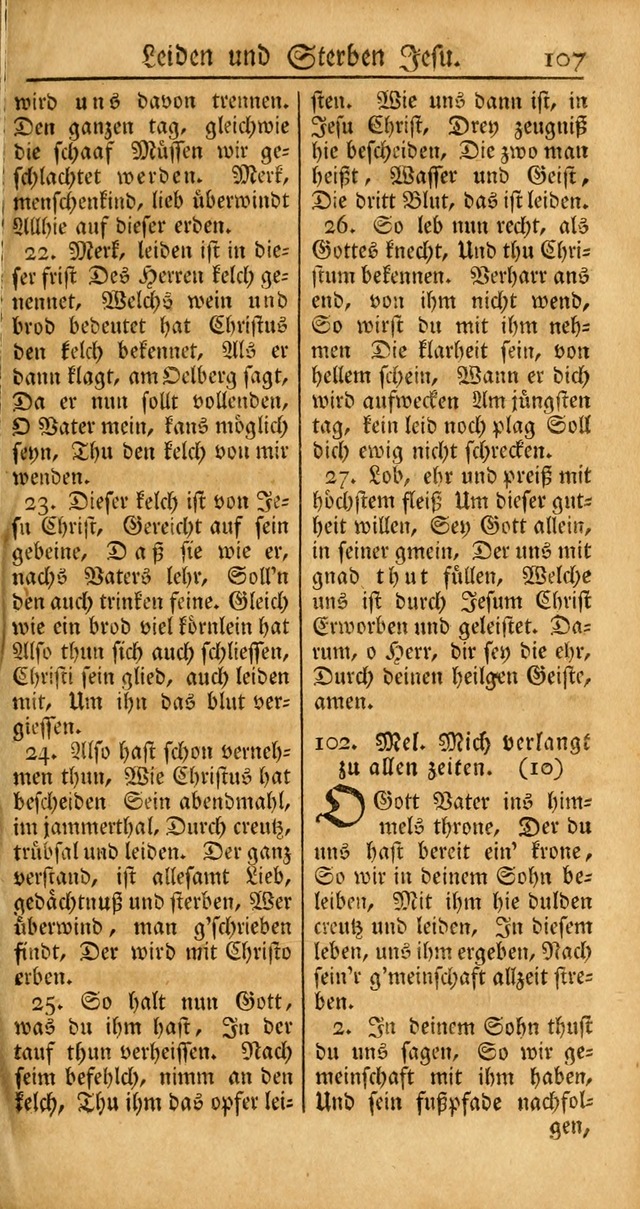 Ein Unpartheyisches Gesang-Buch: enthaltend geistreiche Lieder und Psalmen, zum allgemeinen Gebrauch des wahren Gottesdienstes auf begehren der Brüderschaft der Menoniten Gemeinen... page 187