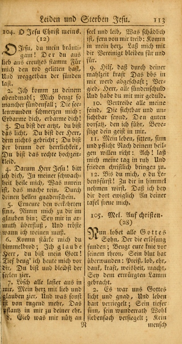 Ein Unpartheyisches Gesang-Buch: enthaltend geistreiche Lieder und Psalmen, zum allgemeinen Gebrauch des wahren Gottesdienstes auf begehren der Brüderschaft der Menoniten Gemeinen... page 193