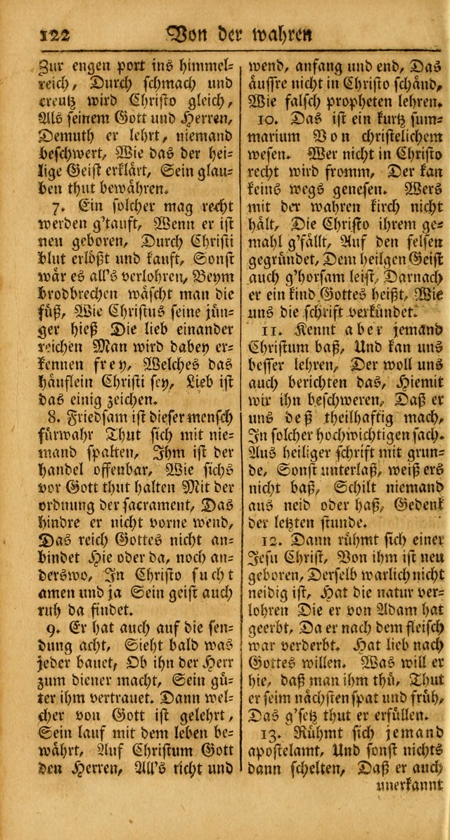 Ein Unpartheyisches Gesang-Buch: enthaltend geistreiche Lieder und Psalmen, zum allgemeinen Gebrauch des wahren Gottesdienstes auf begehren der Brüderschaft der Menoniten Gemeinen... page 202