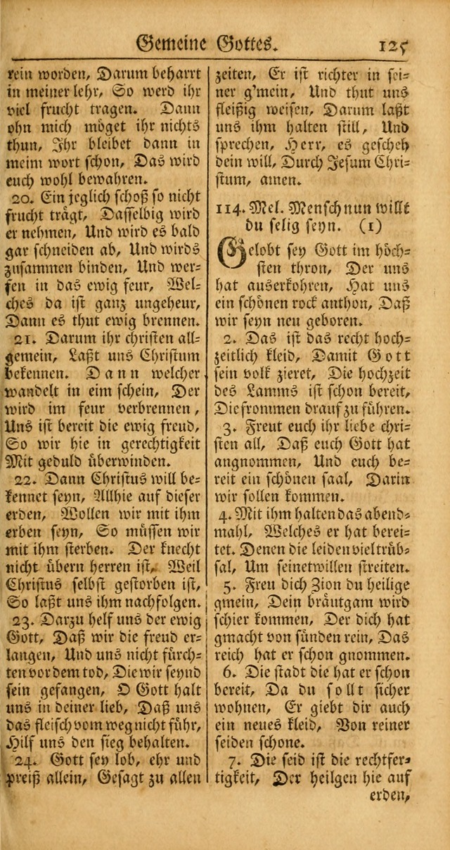 Ein Unpartheyisches Gesang-Buch: enthaltend geistreiche Lieder und Psalmen, zum allgemeinen Gebrauch des wahren Gottesdienstes auf begehren der Brüderschaft der Menoniten Gemeinen... page 205