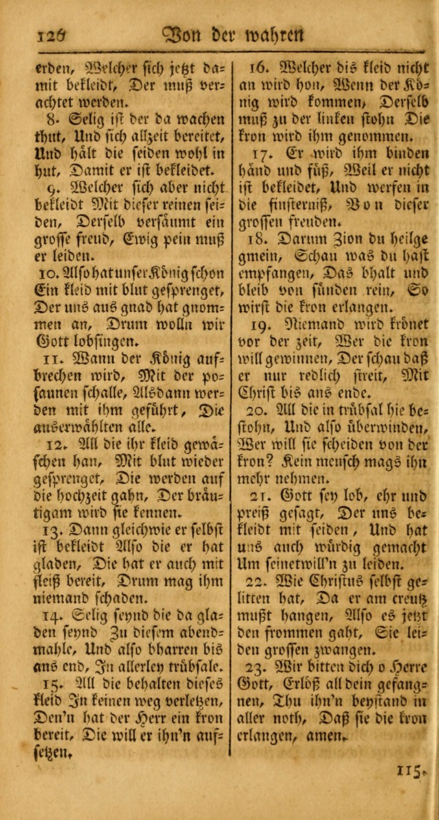 Ein Unpartheyisches Gesang-Buch: enthaltend geistreiche Lieder und Psalmen, zum allgemeinen Gebrauch des wahren Gottesdienstes auf begehren der Brüderschaft der Menoniten Gemeinen... page 206