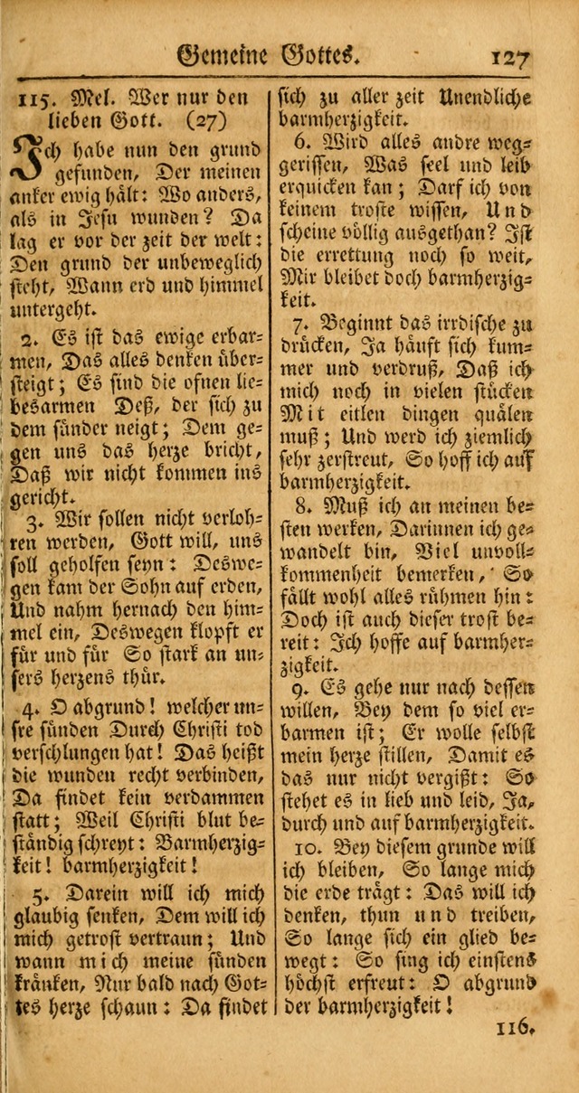 Ein Unpartheyisches Gesang-Buch: enthaltend geistreiche Lieder und Psalmen, zum allgemeinen Gebrauch des wahren Gottesdienstes auf begehren der Brüderschaft der Menoniten Gemeinen... page 207