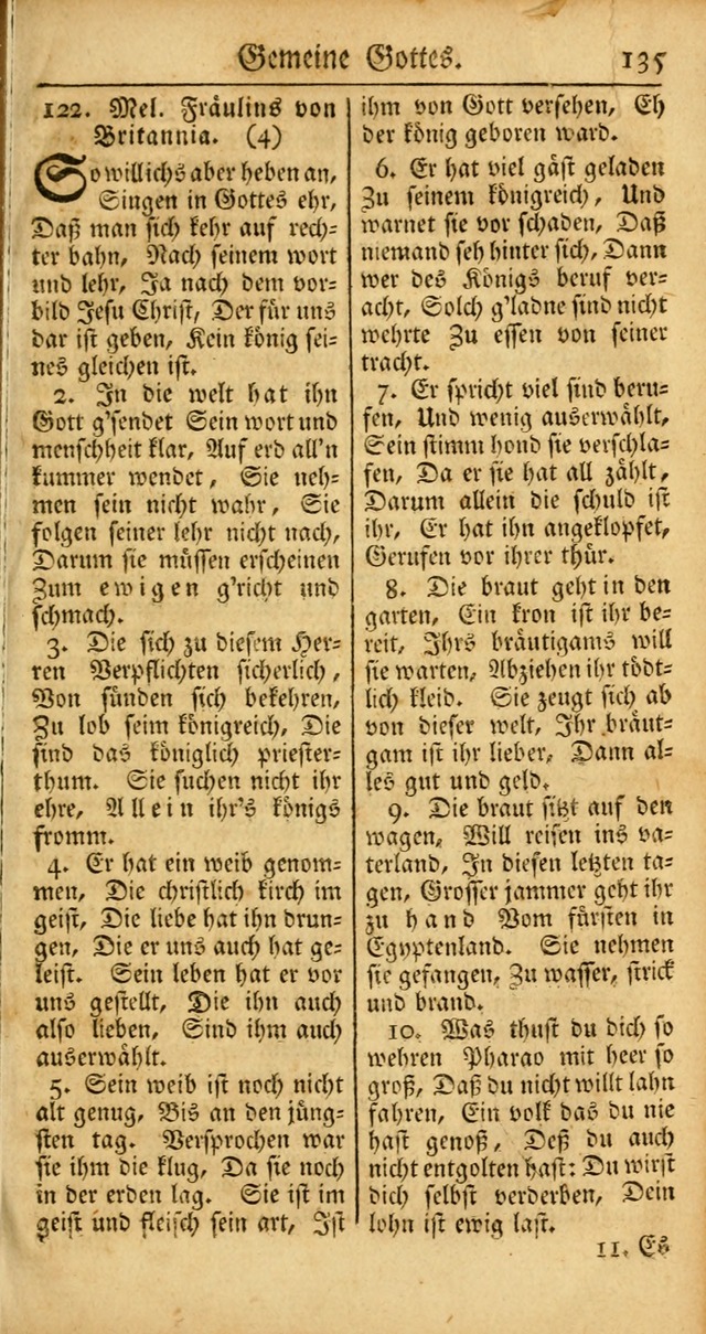 Ein Unpartheyisches Gesang-Buch: enthaltend geistreiche Lieder und Psalmen, zum allgemeinen Gebrauch des wahren Gottesdienstes auf begehren der Brüderschaft der Menoniten Gemeinen... page 215