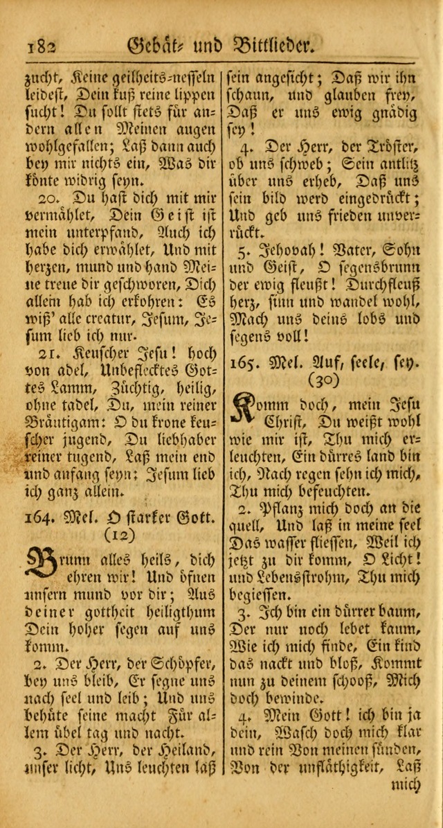 Ein Unpartheyisches Gesang-Buch: enthaltend geistreiche Lieder und Psalmen, zum allgemeinen Gebrauch des wahren Gottesdienstes auf begehren der Brüderschaft der Menoniten Gemeinen... page 262