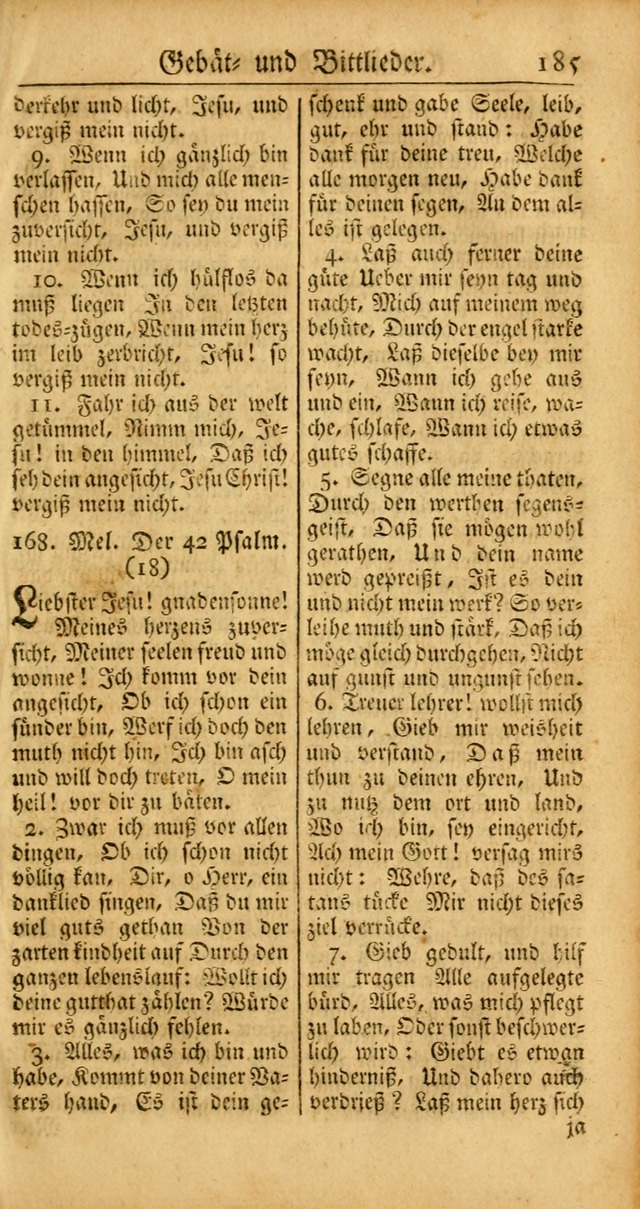 Ein Unpartheyisches Gesang-Buch: enthaltend geistreiche Lieder und Psalmen, zum allgemeinen Gebrauch des wahren Gottesdienstes auf begehren der Brüderschaft der Menoniten Gemeinen... page 265