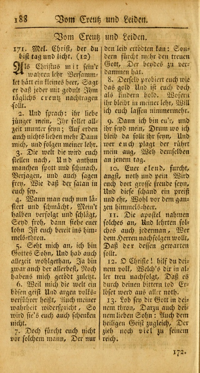 Ein Unpartheyisches Gesang-Buch: enthaltend geistreiche Lieder und Psalmen, zum allgemeinen Gebrauch des wahren Gottesdienstes auf begehren der Brüderschaft der Menoniten Gemeinen... page 268