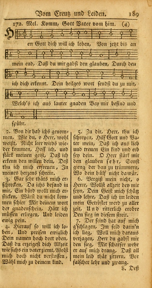 Ein Unpartheyisches Gesang-Buch: enthaltend geistreiche Lieder und Psalmen, zum allgemeinen Gebrauch des wahren Gottesdienstes auf begehren der Brüderschaft der Menoniten Gemeinen... page 269