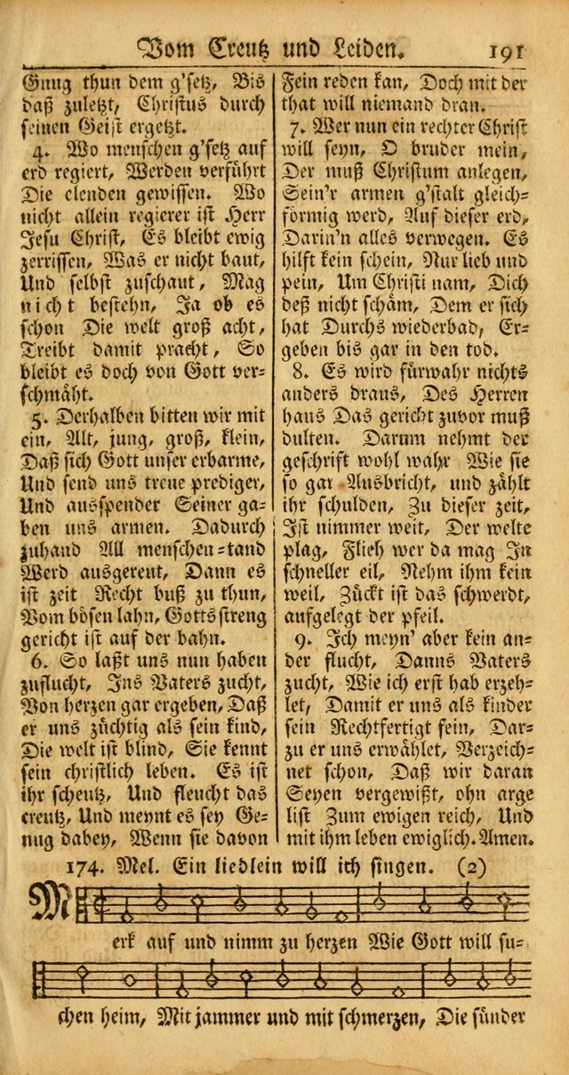 Ein Unpartheyisches Gesang-Buch: enthaltend geistreiche Lieder und Psalmen, zum allgemeinen Gebrauch des wahren Gottesdienstes auf begehren der Brüderschaft der Menoniten Gemeinen... page 271