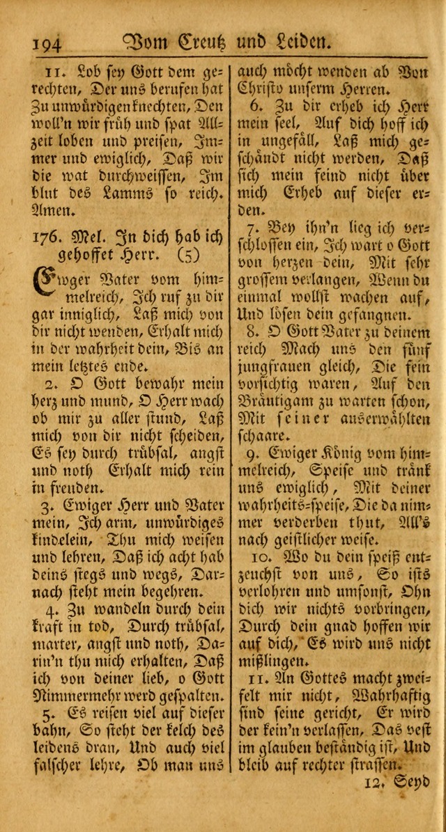 Ein Unpartheyisches Gesang-Buch: enthaltend geistreiche Lieder und Psalmen, zum allgemeinen Gebrauch des wahren Gottesdienstes auf begehren der Brüderschaft der Menoniten Gemeinen... page 274