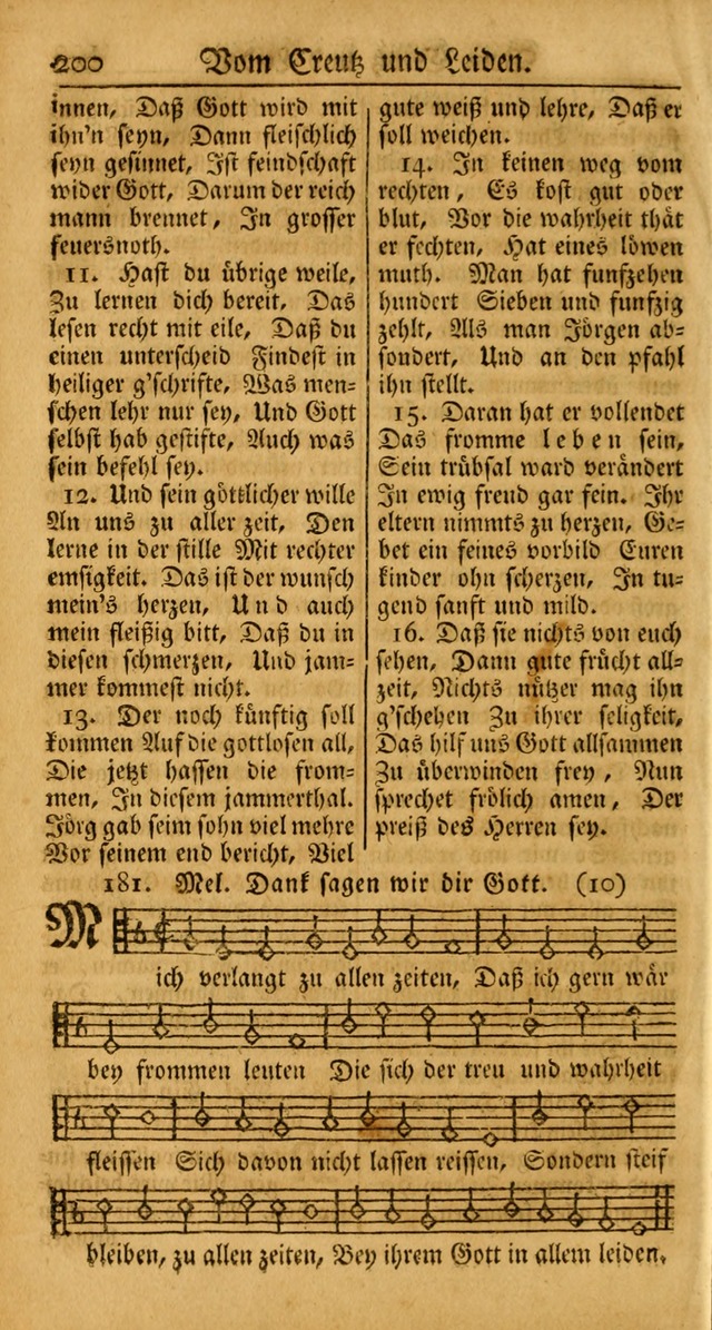 Ein Unpartheyisches Gesang-Buch: enthaltend geistreiche Lieder und Psalmen, zum allgemeinen Gebrauch des wahren Gottesdienstes auf begehren der Brüderschaft der Menoniten Gemeinen... page 280