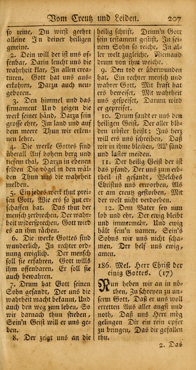 Ein Unpartheyisches Gesang-Buch: enthaltend geistreiche Lieder und Psalmen, zum allgemeinen Gebrauch des wahren Gottesdienstes auf begehren der Brüderschaft der Menoniten Gemeinen... page 287