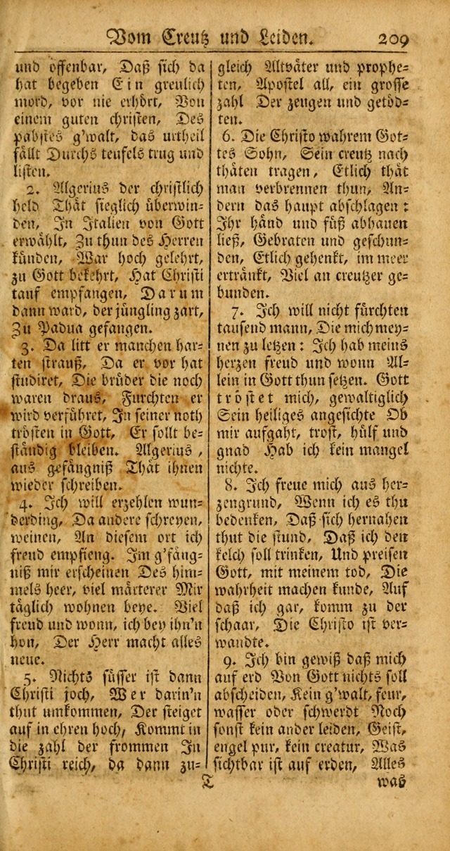 Ein Unpartheyisches Gesang-Buch: enthaltend geistreiche Lieder und Psalmen, zum allgemeinen Gebrauch des wahren Gottesdienstes auf begehren der Brüderschaft der Menoniten Gemeinen... page 289