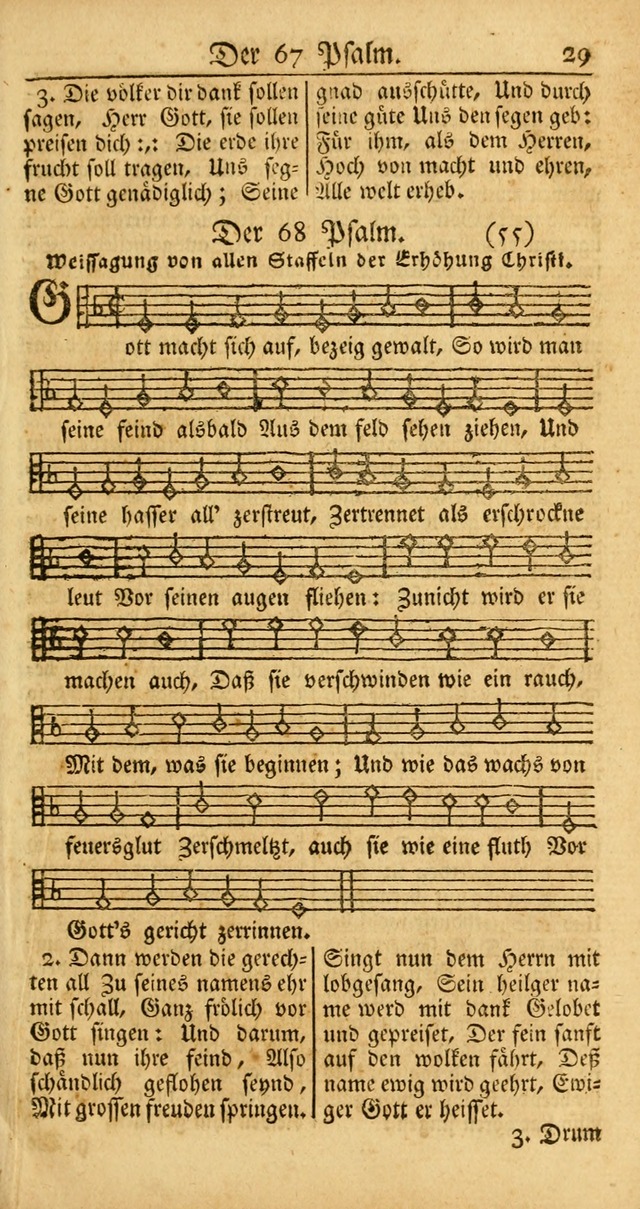 Ein Unpartheyisches Gesang-Buch: enthaltend geistreiche Lieder und Psalmen, zum allgemeinen Gebrauch des wahren Gottesdienstes auf begehren der Brüderschaft der Menoniten Gemeinen... page 29