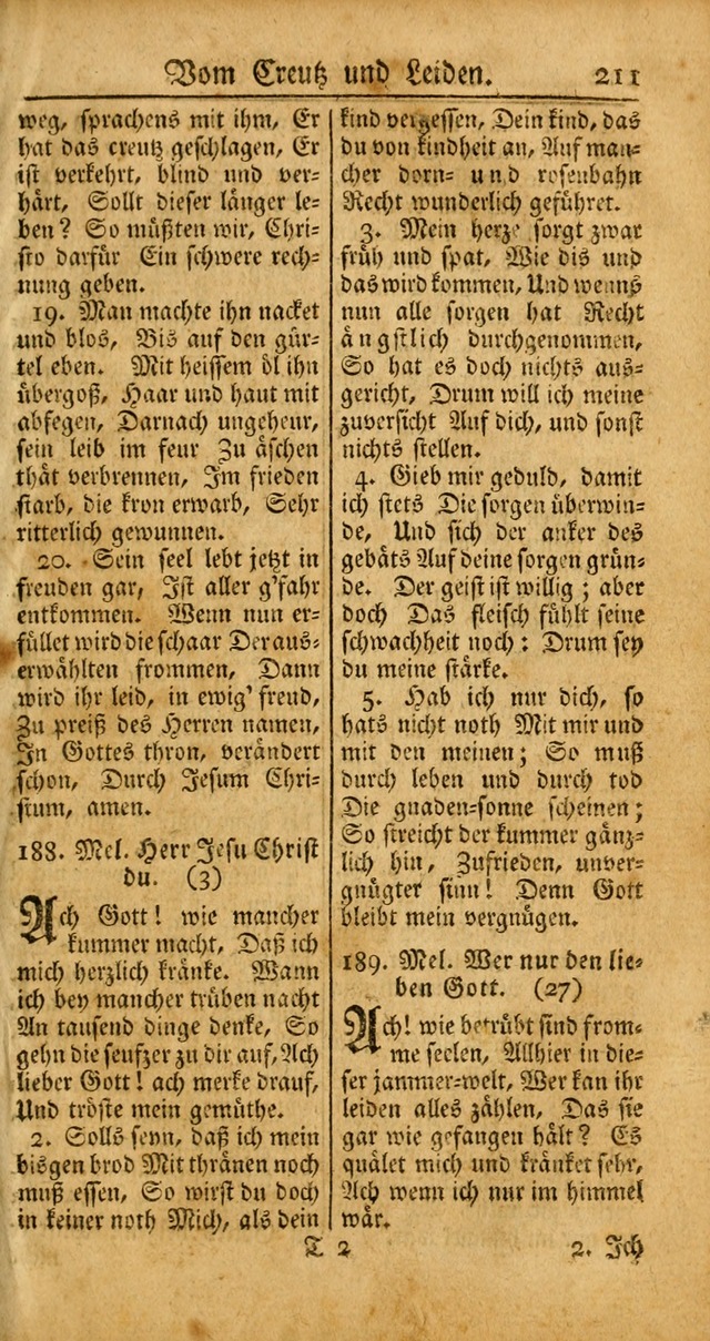 Ein Unpartheyisches Gesang-Buch: enthaltend geistreiche Lieder und Psalmen, zum allgemeinen Gebrauch des wahren Gottesdienstes auf begehren der Brüderschaft der Menoniten Gemeinen... page 291