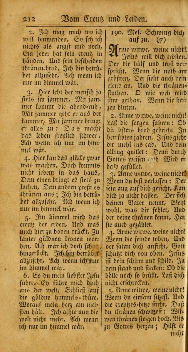 Ein Unpartheyisches Gesang-Buch: enthaltend geistreiche Lieder und Psalmen, zum allgemeinen Gebrauch des wahren Gottesdienstes auf begehren der Brüderschaft der Menoniten Gemeinen... page 292