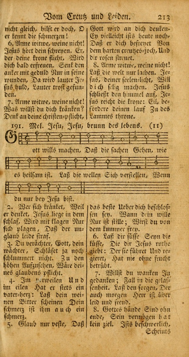 Ein Unpartheyisches Gesang-Buch: enthaltend geistreiche Lieder und Psalmen, zum allgemeinen Gebrauch des wahren Gottesdienstes auf begehren der Brüderschaft der Menoniten Gemeinen... page 293