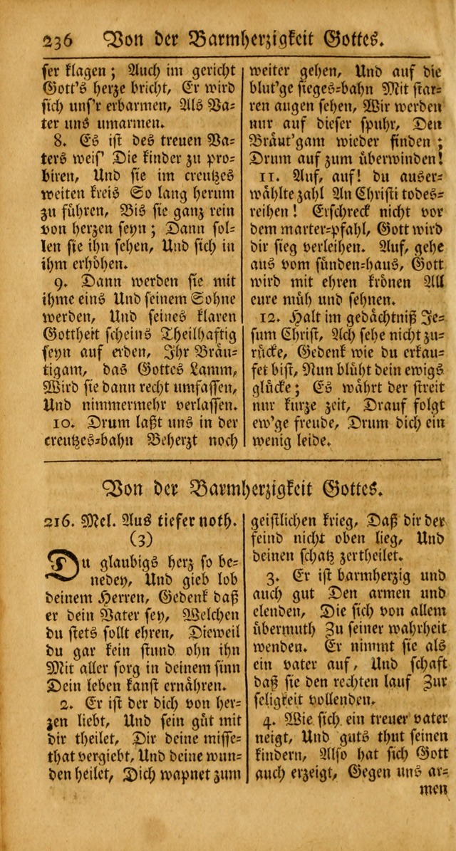 Ein Unpartheyisches Gesang-Buch: enthaltend geistreiche Lieder und Psalmen, zum allgemeinen Gebrauch des wahren Gottesdienstes auf begehren der Brüderschaft der Menoniten Gemeinen... page 316