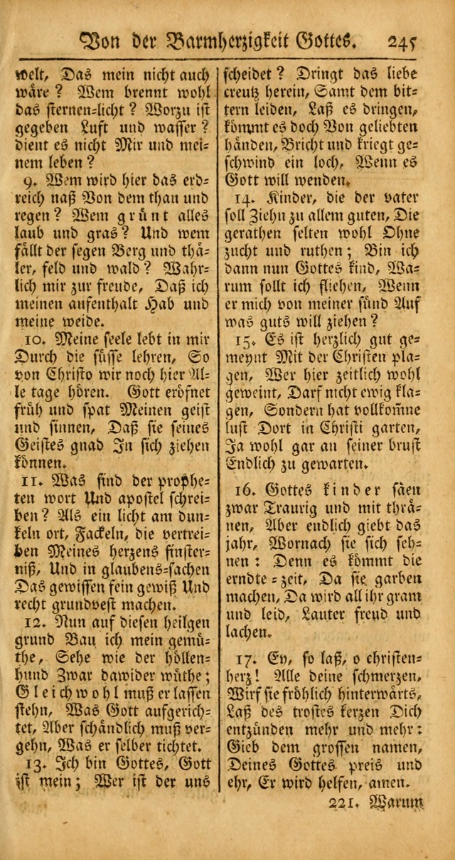 Ein Unpartheyisches Gesang-Buch: enthaltend geistreiche Lieder und Psalmen, zum allgemeinen Gebrauch des wahren Gottesdienstes auf begehren der Brüderschaft der Menoniten Gemeinen... page 325