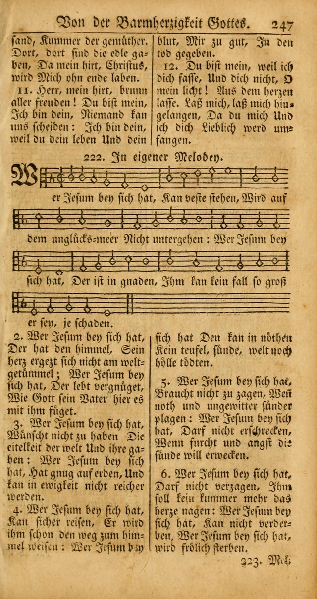 Ein Unpartheyisches Gesang-Buch: enthaltend geistreiche Lieder und Psalmen, zum allgemeinen Gebrauch des wahren Gottesdienstes auf begehren der Brüderschaft der Menoniten Gemeinen... page 327