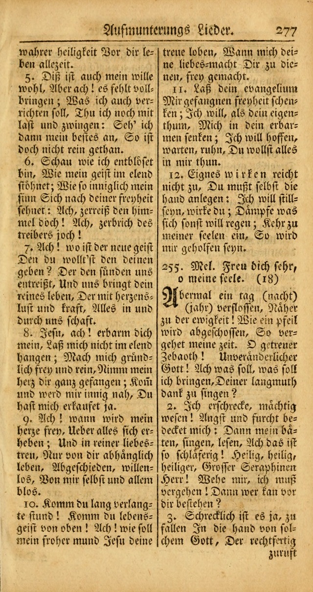 Ein Unpartheyisches Gesang-Buch: enthaltend geistreiche Lieder und Psalmen, zum allgemeinen Gebrauch des wahren Gottesdienstes auf begehren der Brüderschaft der Menoniten Gemeinen... page 357