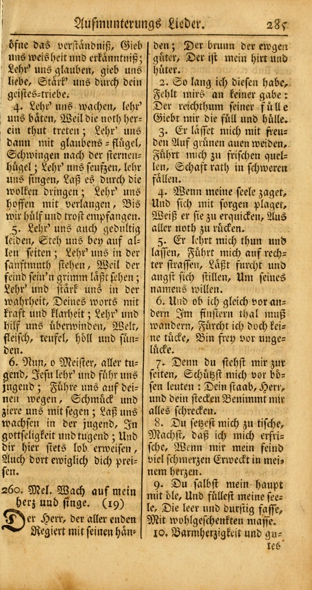 Ein Unpartheyisches Gesang-Buch: enthaltend geistreiche Lieder und Psalmen, zum allgemeinen Gebrauch des wahren Gottesdienstes auf begehren der Brüderschaft der Menoniten Gemeinen... page 365