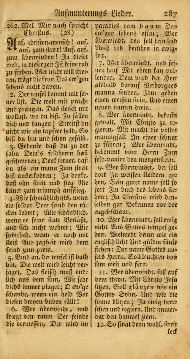 Ein Unpartheyisches Gesang-Buch: enthaltend geistreiche Lieder und Psalmen, zum allgemeinen Gebrauch des wahren Gottesdienstes auf begehren der Brüderschaft der Menoniten Gemeinen... page 367