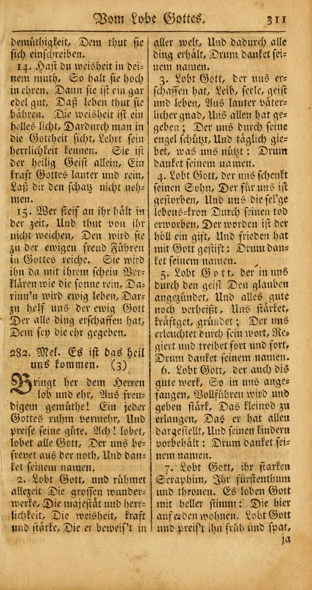 Ein Unpartheyisches Gesang-Buch: enthaltend geistreiche Lieder und Psalmen, zum allgemeinen Gebrauch des wahren Gottesdienstes auf begehren der Brüderschaft der Menoniten Gemeinen... page 391