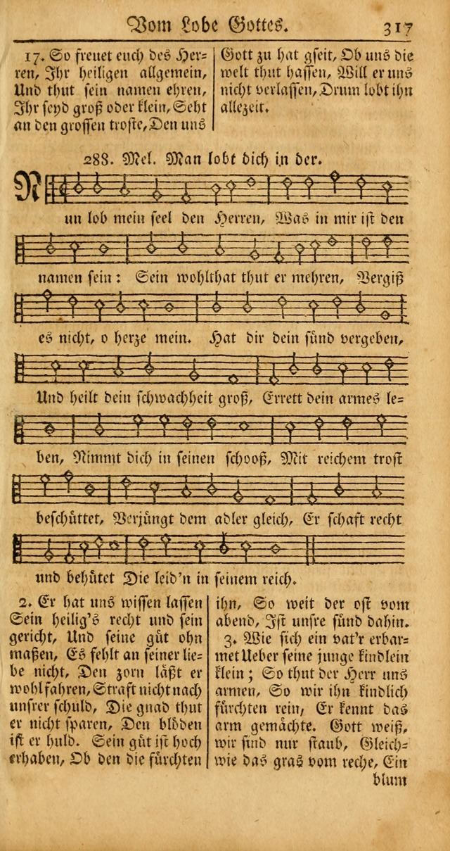 Ein Unpartheyisches Gesang-Buch: enthaltend geistreiche Lieder und Psalmen, zum allgemeinen Gebrauch des wahren Gottesdienstes auf begehren der Brüderschaft der Menoniten Gemeinen... page 397