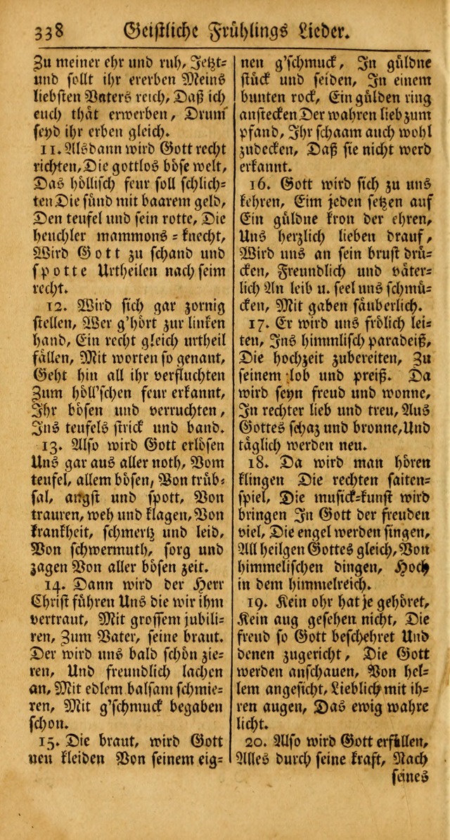 Ein Unpartheyisches Gesang-Buch: enthaltend geistreiche Lieder und Psalmen, zum allgemeinen Gebrauch des wahren Gottesdienstes auf begehren der Brüderschaft der Menoniten Gemeinen... page 418