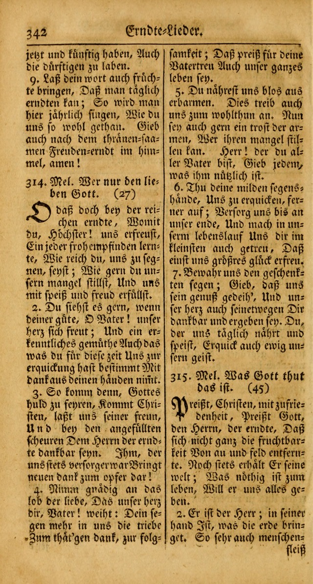 Ein Unpartheyisches Gesang-Buch: enthaltend geistreiche Lieder und Psalmen, zum allgemeinen Gebrauch des wahren Gottesdienstes auf begehren der Brüderschaft der Menoniten Gemeinen... page 422