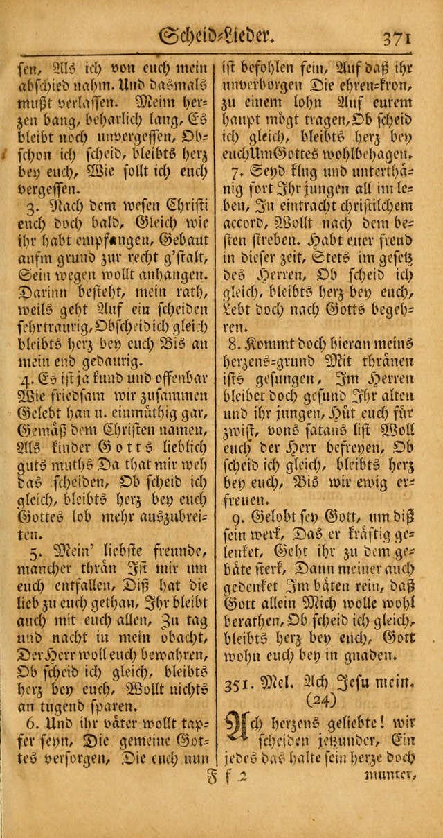 Ein Unpartheyisches Gesang-Buch: enthaltend geistreiche Lieder und Psalmen, zum allgemeinen Gebrauch des wahren Gottesdienstes auf begehren der Brüderschaft der Menoniten Gemeinen... page 451