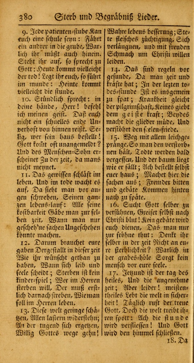 Ein Unpartheyisches Gesang-Buch: enthaltend geistreiche Lieder und Psalmen, zum allgemeinen Gebrauch des wahren Gottesdienstes auf begehren der Brüderschaft der Menoniten Gemeinen... page 460