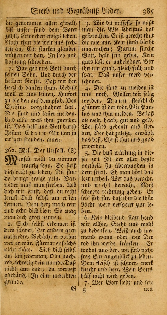 Ein Unpartheyisches Gesang-Buch: enthaltend geistreiche Lieder und Psalmen, zum allgemeinen Gebrauch des wahren Gottesdienstes auf begehren der Brüderschaft der Menoniten Gemeinen... page 465