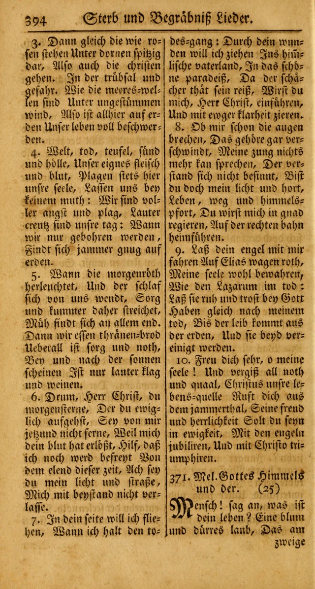 Ein Unpartheyisches Gesang-Buch: enthaltend geistreiche Lieder und Psalmen, zum allgemeinen Gebrauch des wahren Gottesdienstes auf begehren der Brüderschaft der Menoniten Gemeinen... page 474