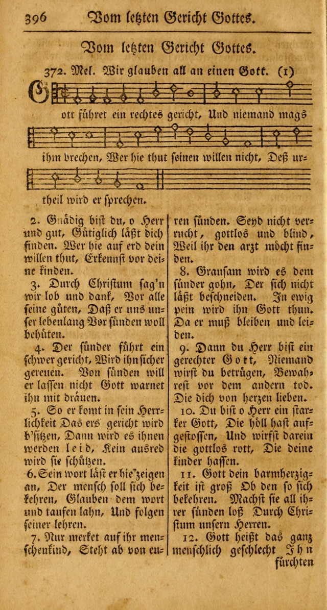 Ein Unpartheyisches Gesang-Buch: enthaltend geistreiche Lieder und Psalmen, zum allgemeinen Gebrauch des wahren Gottesdienstes auf begehren der Brüderschaft der Menoniten Gemeinen... page 476