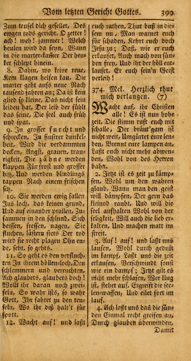 Ein Unpartheyisches Gesang-Buch: enthaltend geistreiche Lieder und Psalmen, zum allgemeinen Gebrauch des wahren Gottesdienstes auf begehren der Brüderschaft der Menoniten Gemeinen... page 479