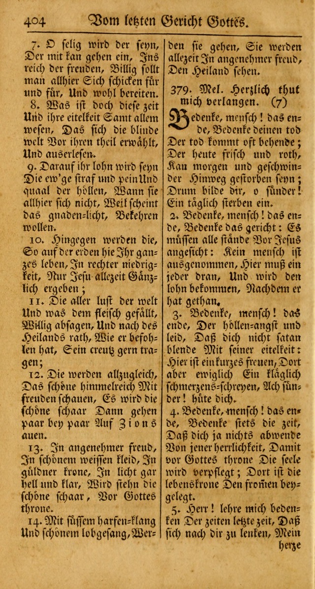 Ein Unpartheyisches Gesang-Buch: enthaltend geistreiche Lieder und Psalmen, zum allgemeinen Gebrauch des wahren Gottesdienstes auf begehren der Brüderschaft der Menoniten Gemeinen... page 484